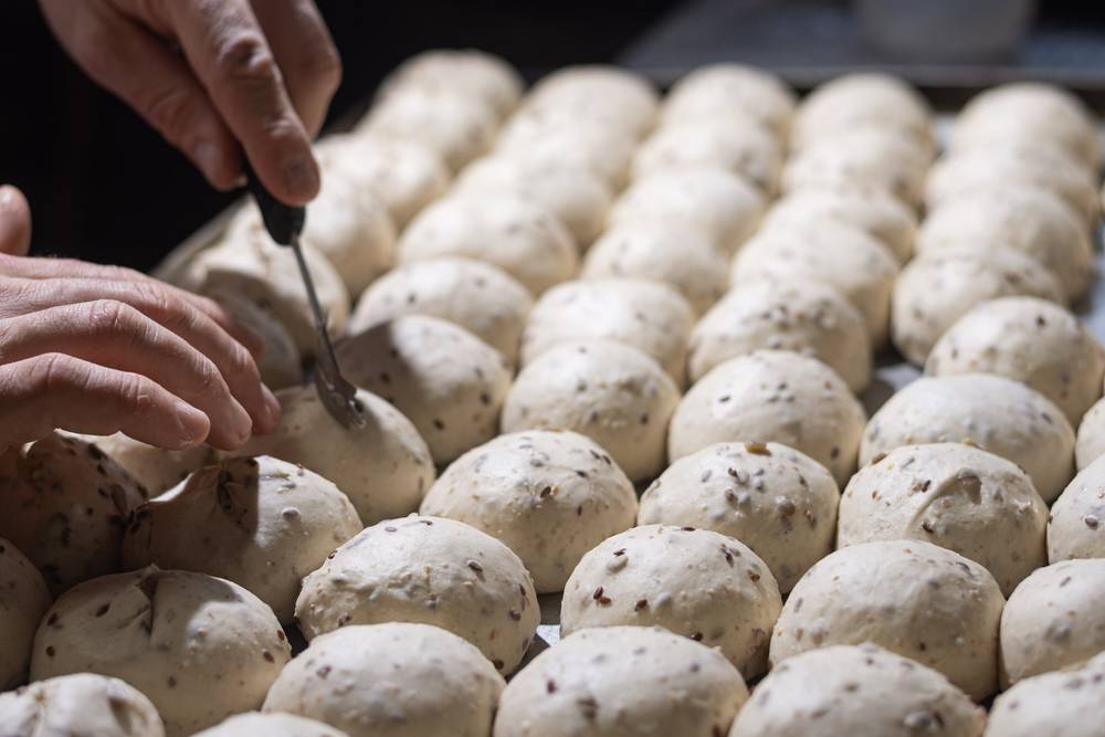 Producción de pan de hamburguesa